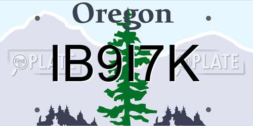 IB9I7K Oregon License Plate