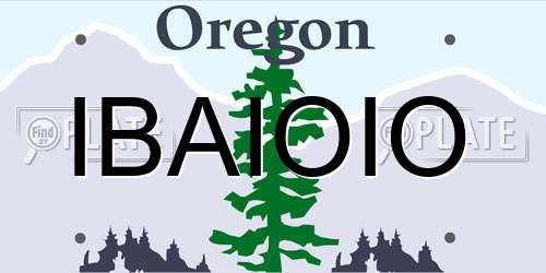 IBAIOIO Oregon License Plate
