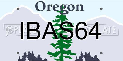 IBAS64 Oregon License Plate