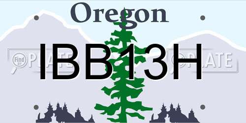 IBB13H Oregon License Plate