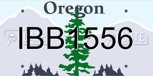 IBB1556 Oregon License Plate