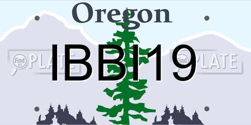 IBBI19 Oregon License Plate