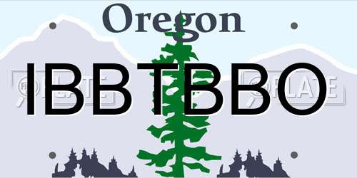IBBTBBO Oregon License Plate
