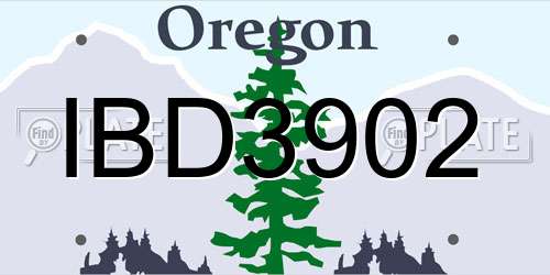 IBD3902 Oregon License Plate