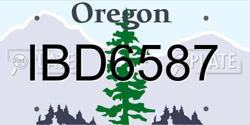 IBD6587 Oregon License Plate