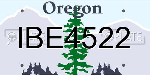 IBE4522 Oregon License Plate