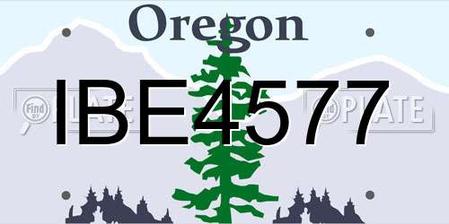 IBE4577 Oregon License Plate