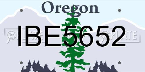 IBE5652 Oregon License Plate
