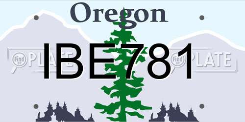 IBE781 Oregon License Plate