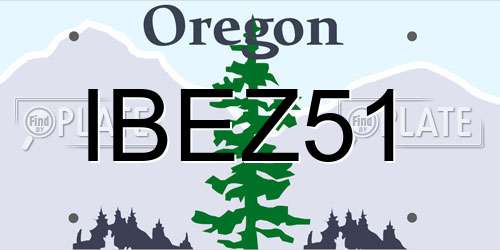IBEZ51 Oregon License Plate