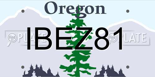 IBEZ81 Oregon License Plate