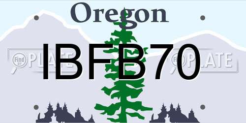IBFB70 Oregon License Plate