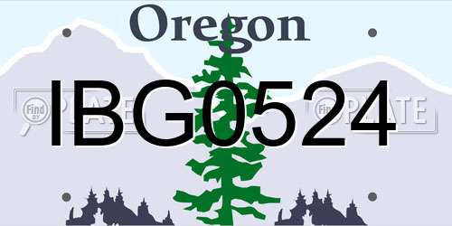 IBG0524 Oregon License Plate