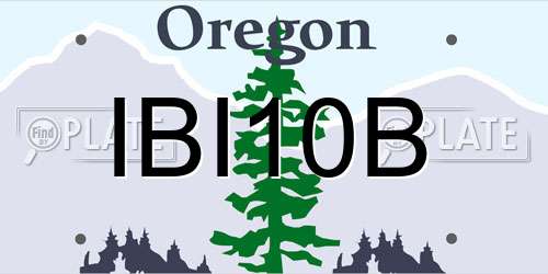 IBI10B Oregon License Plate