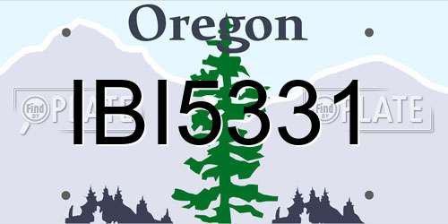 IBI5331 Oregon License Plate