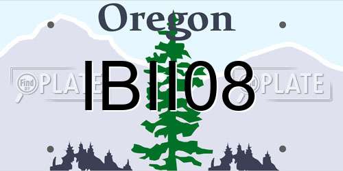 IBII08 Oregon License Plate