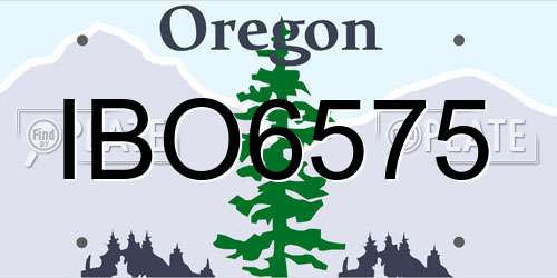 IBO6575 Oregon License Plate