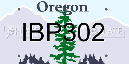 IBP302 Oregon License Plate