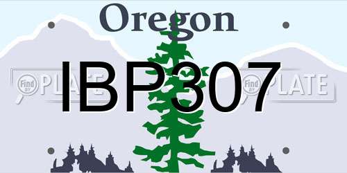 IBP307 Oregon License Plate