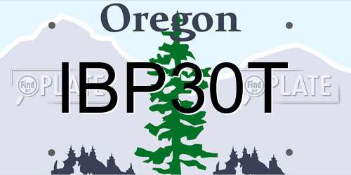 IBP30T Oregon License Plate