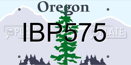 IBP575 Oregon License Plate