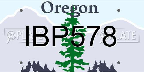 IBP578 Oregon License Plate