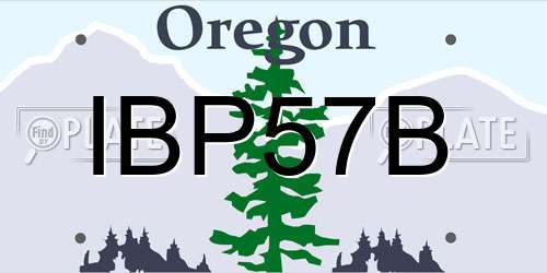 IBP57B Oregon License Plate