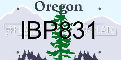 IBP831 Oregon License Plate