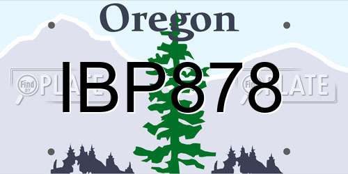 IBP878 Oregon License Plate