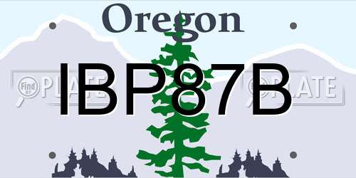 IBP87B Oregon License Plate