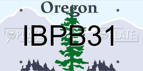 IBPB31 Oregon License Plate