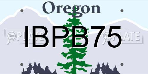 IBPB75 Oregon License Plate