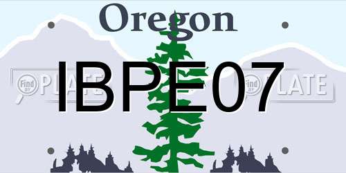 IBPE07 Oregon License Plate