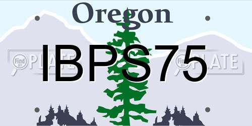 IBPS75 Oregon License Plate