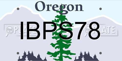 IBPS78 Oregon License Plate