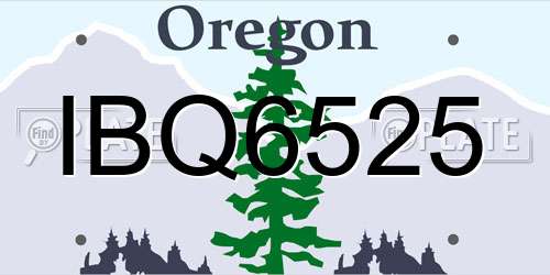 IBQ6525 Oregon License Plate