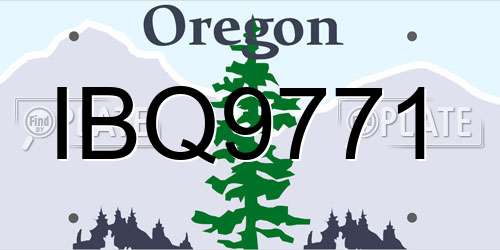 IBQ9771 Oregon License Plate