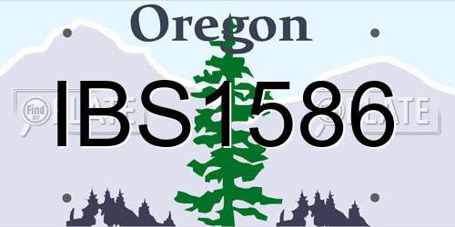IBS1586 Oregon License Plate
