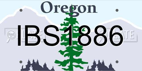 IBS1886 Oregon License Plate