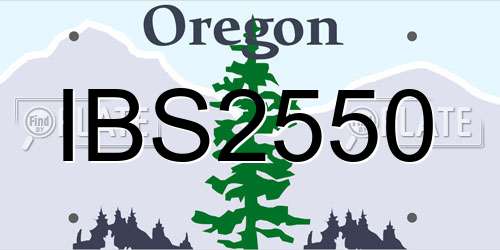 IBS2550 Oregon License Plate