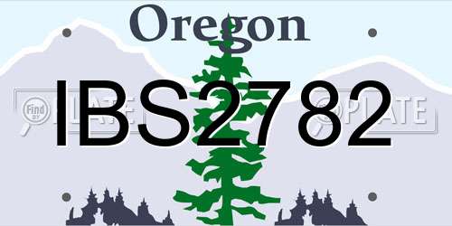 IBS2782 Oregon License Plate