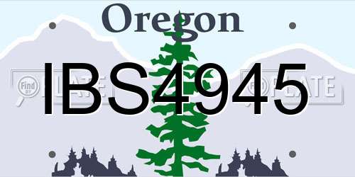 IBS4945 Oregon License Plate