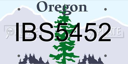 IBS5452 Oregon License Plate