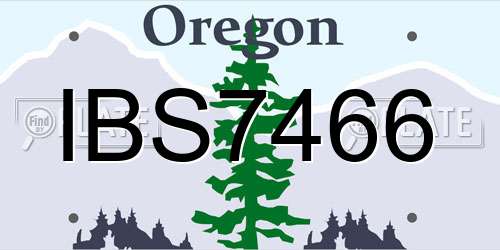 IBS7466 Oregon License Plate