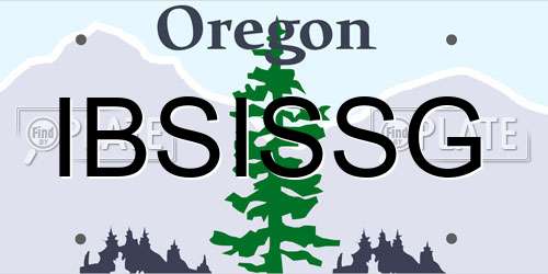 IBSISSG Oregon License Plate