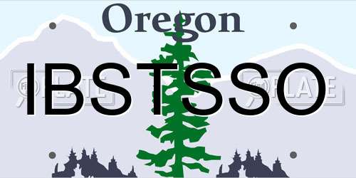 IBSTSSO Oregon License Plate