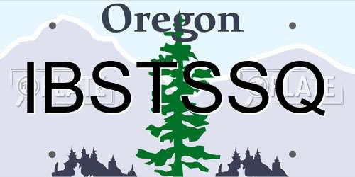 IBSTSSQ Oregon License Plate