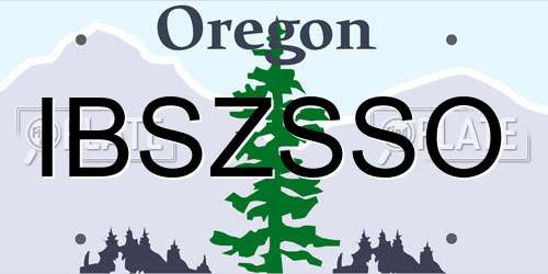 IBSZSSO Oregon License Plate