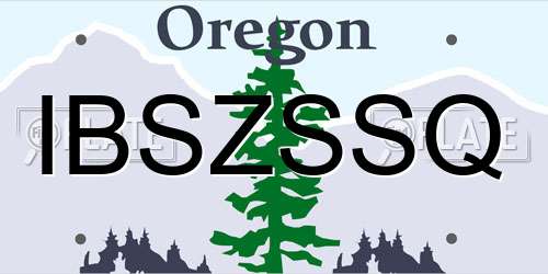 IBSZSSQ Oregon License Plate