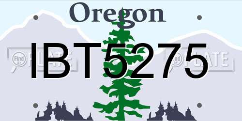 IBT5275 Oregon License Plate